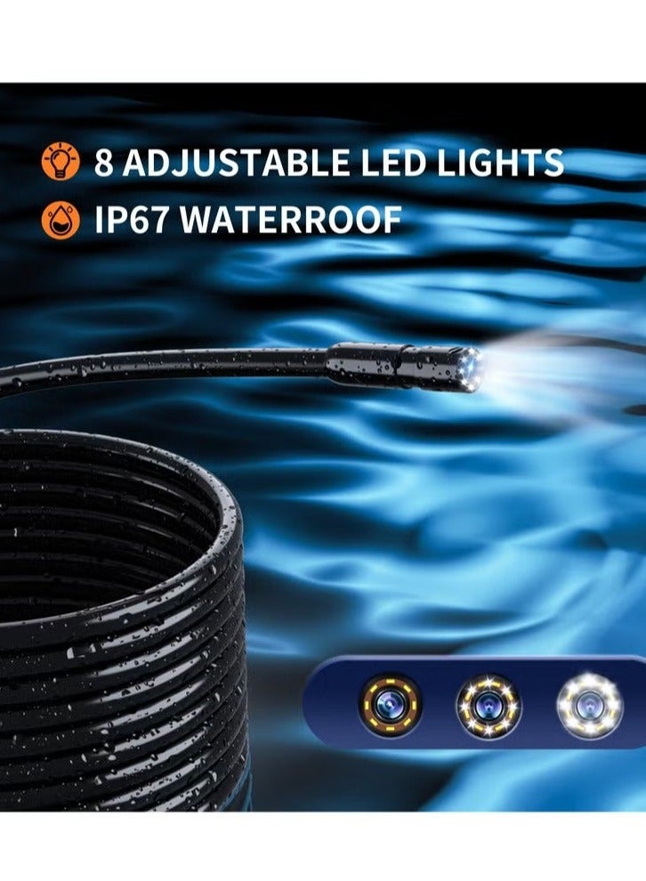 Daxiongmao Borescope, Endoscope Camera With Light, IP67 Waterproof Endoscope, Snake Camera,Ideal for Inspecting Walls, Vents, Automotive Engines, Pipes – A Great Gift Tool for Men - Image 3