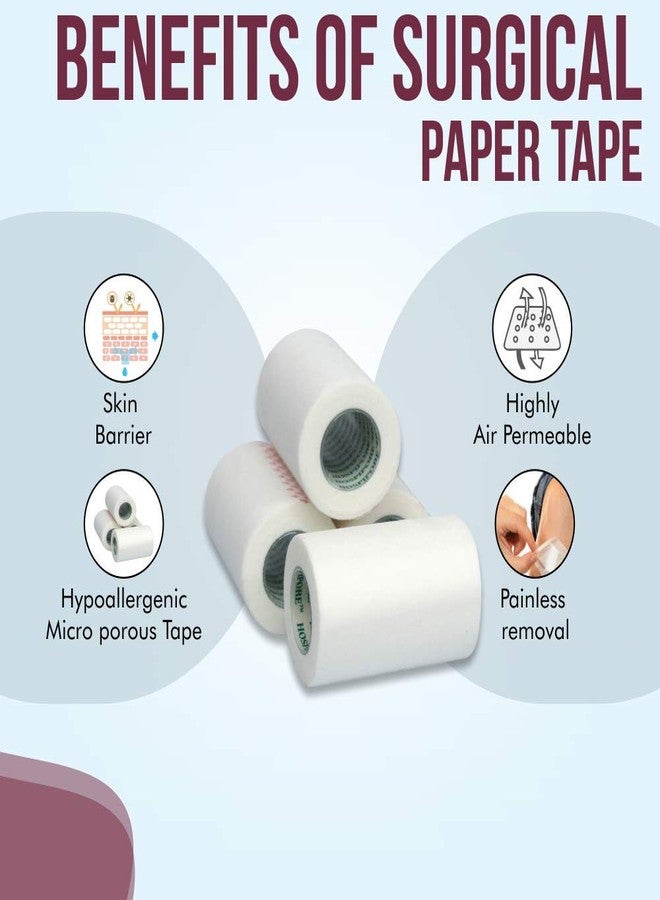 SMARTCARE Smart Care Hospipore Paper Tape - 1/2" X 5Mtr - Medical-Grade, Gentle On Skin - Pack Of 24 Rolls - Image 3