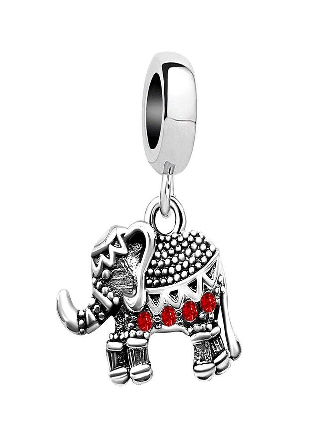 KunBead Elephant July Birthstone Dangle Bead Birthday Charms Compatible with Pandora Bracelet - Image 1
