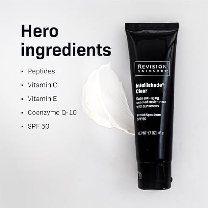 Revision Skincare Intellishade® Clear SPF 50, Anti-Aging Sunscreen for Face, Oil-Free Daily Moisturizer with SPF, Peptides & Vitamin C, Invisible Hydrating Broad-Spectrum Sunscreen, 1.7 oz - Image 4