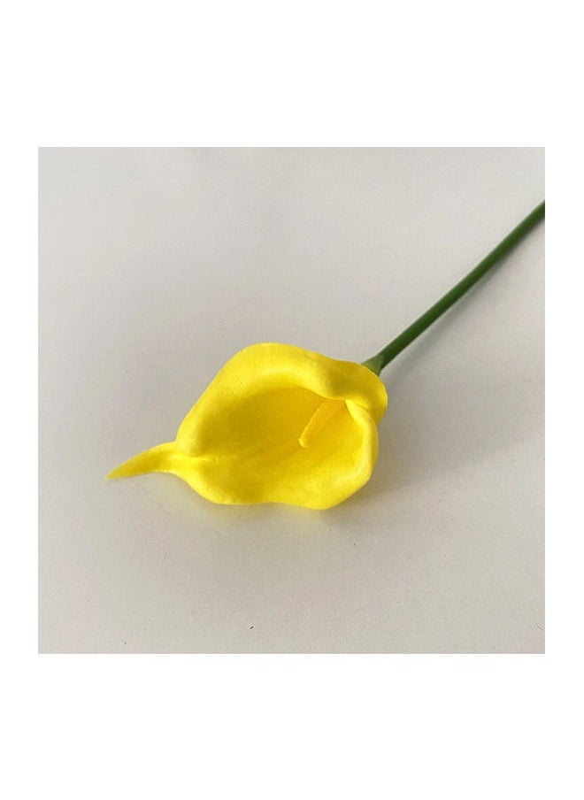 Generic - 10 Pieces Artificial  Yellow Calla lily Flower 34 Centimeters - Image 1