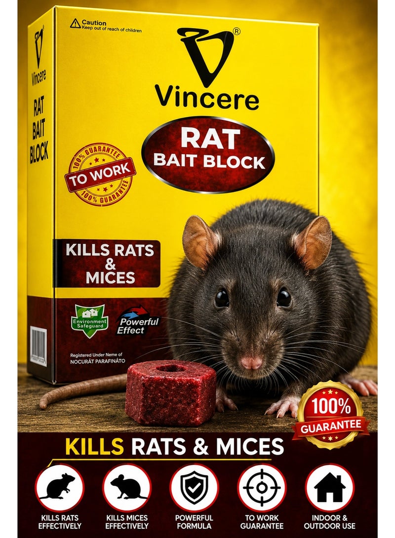 Rat Bait Block for Rats and Mice – Powerful Rodent Killer Bait Blocks for Indoor and Outdoor Use – Fast Action Rat and Mouse Control Solution - Image 4