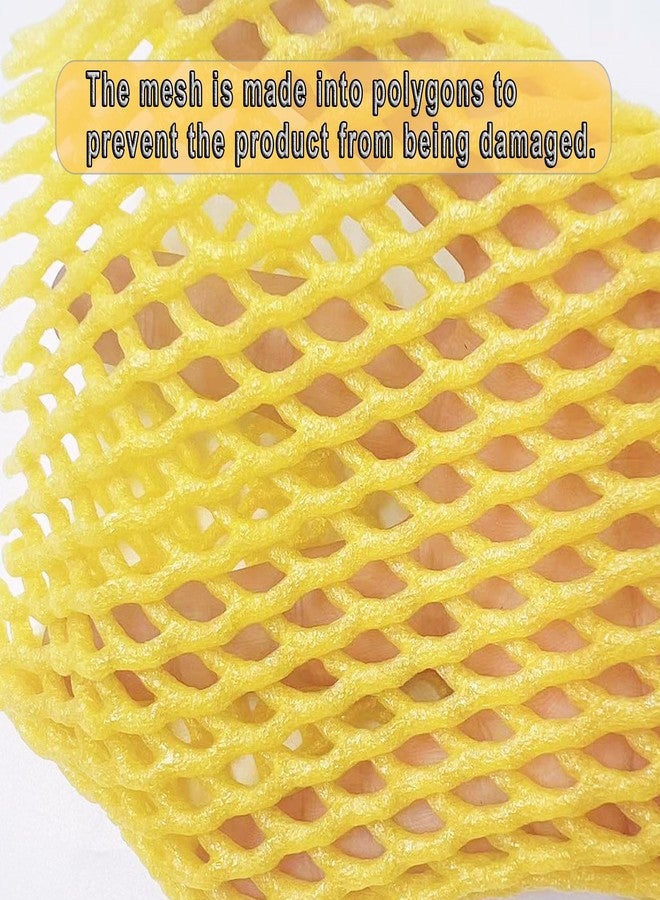 HanyHere 50 Pieces Fruit Protection Mesh Bags Foam Mesh Keep Safe Sleeves for Large Supermarkets, Shops, Yellow - Image 4