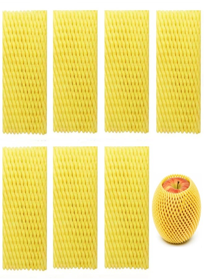 HanyHere 50 Pieces Fruit Protection Mesh Bags Foam Mesh Keep Safe Sleeves for Large Supermarkets, Shops, Yellow - Image 1