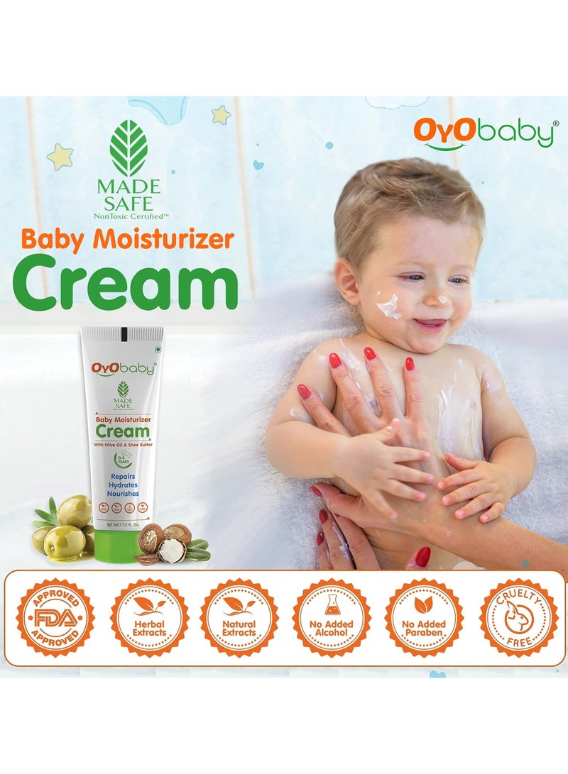 أيو بيبي كريم مرطب للأطفال من أويو بيبي بزيت الزيتون وزبدة الشيا كريم أطفال للاستخدام اليومي ولجميع أنواع البشرة 50 مل - Image 2