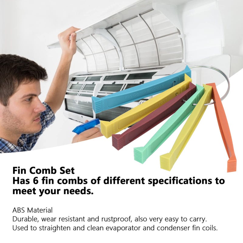 Air Conditioner Condenser Evaporator Fin Comb Cleaning Tool Kit Premium ABS Material - Image 3