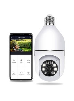 360 Degree Security Cameras Wireless Outdoor, 2.4GHz & 5G WiFi Light Bulb Camera, 1080p Wireless Cameras for Home Security, Indoor Security Camera System, Motion Detection, Two-Way Audio