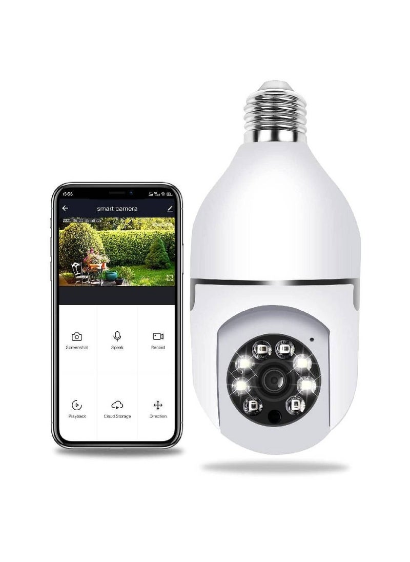 Generic - 360 Degree Security Cameras Wireless Outdoor, 2.4GHz & 5G WiFi Light Bulb Camera, 1080p Wireless Cameras for Home Security, Indoor Security Camera System, Motion Detection, Two-Way Audio - Image 1