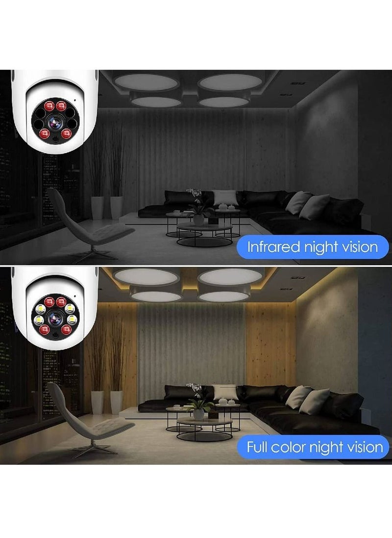 Generic - 360 Degree Security Cameras Wireless Outdoor, 2.4GHz & 5G WiFi Light Bulb Camera, 1080p Wireless Cameras for Home Security, Indoor Security Camera System, Motion Detection, Two-Way Audio - Image 1