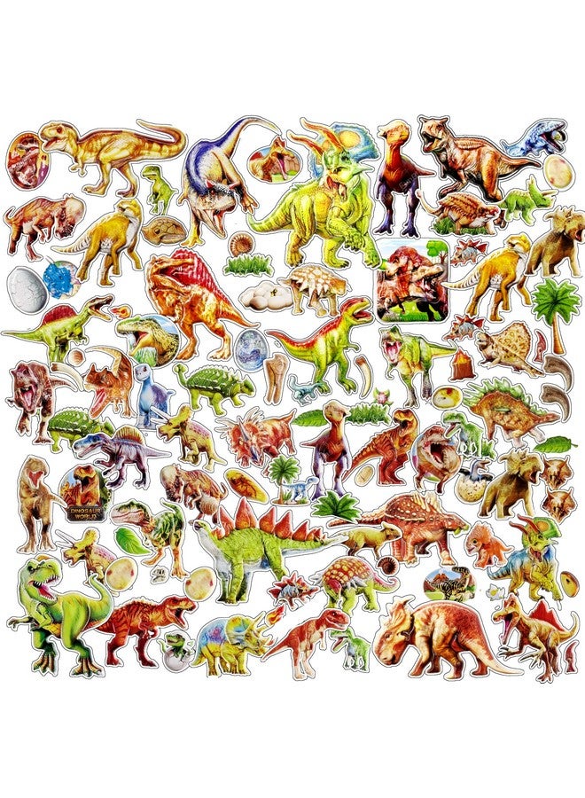 فنبلاست مجموعة ملصقات فن بلاست بطابع الديناصورات - ملصقات كاواي منتفخة للأطفال، ملصقات ثلاثية الأبعاد للبنات، ملصقات جمالية، ملصقات لطيفة، ملصقات إسفنجية للأطفال، ملصقات ذاتية اللصق (مجموعة من قطعتين) - Image 1