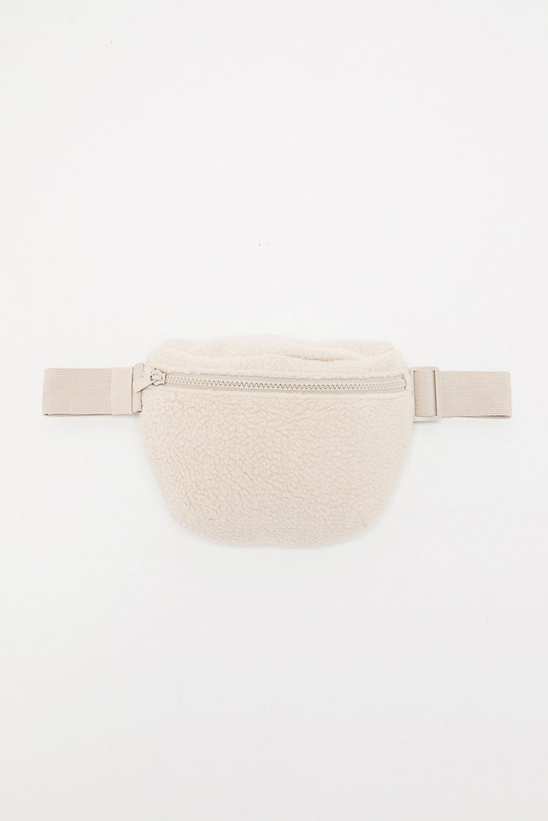 Tchibo حقيبة خصر نسائية 17 سم ارتفاع x 22 سم عرض x 7 سم عمق، أبيض فاتح - Image 2