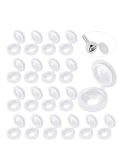 Generic Hinged Screw Cover Caps Plastic Screw Caps Fold Screw Snap Covers Washer Flip Tops  - Image 1