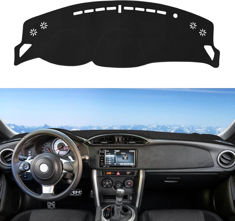 Rilsen Heat insulation layer Dashboard Cover Mat Custom Fit for Toyota 86 GT86 FT86 Scion FR-S,for Subaru BRZ 2013-2016 Dash Cover Nonslip Dash Mat Protector Sunshade No Glare Black Global trendy simple build - Image 1