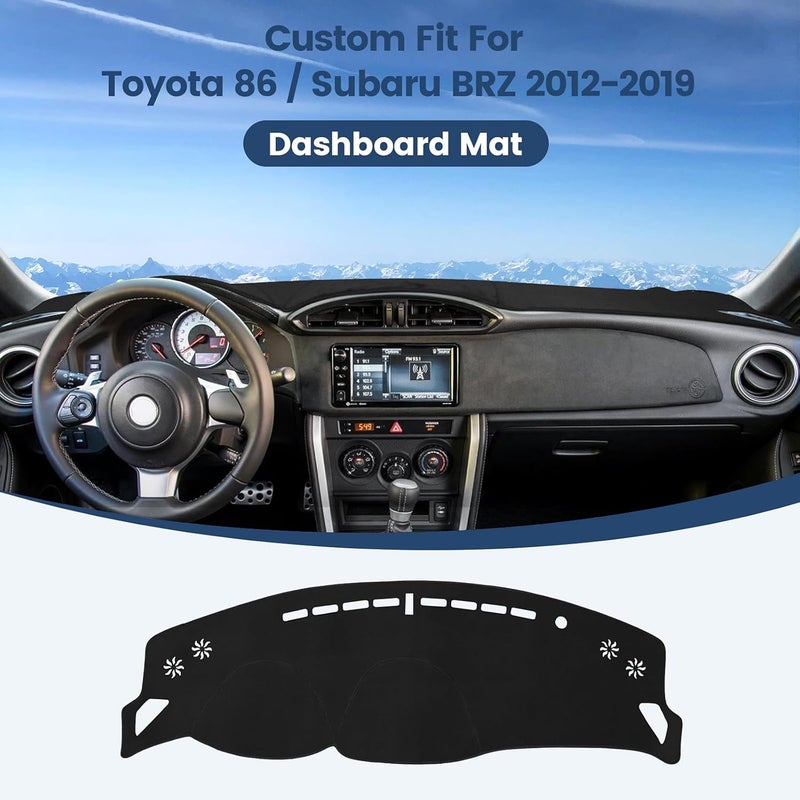 Rilsen Heat insulation layer Dashboard Cover Mat Custom Fit for Toyota 86 GT86 FT86 Scion FR-S,for Subaru BRZ 2013-2016 Dash Cover Nonslip Dash Mat Protector Sunshade No Glare Black Global trendy simple build - Image 2