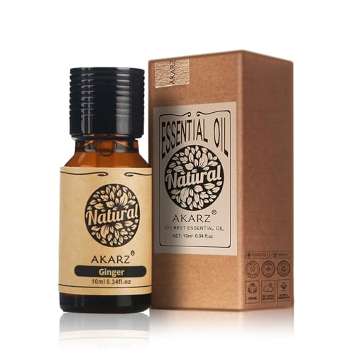 AKARZ Ginger Essential Oil Natural Organic Pure Ginger Oil for Skin Body Hair Care CandleSoapMaking DIYMassage Aroma 034 Fl Oz 10ml - Image 2