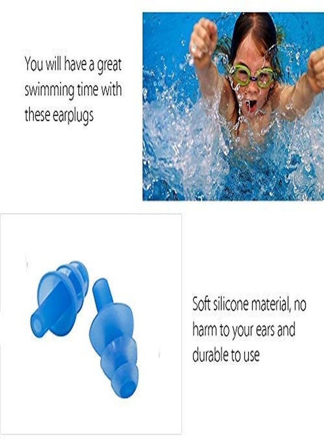 OFNMY 2 Pairs of Anti Sound Earplugs Soft Silicone Soundproof Noise Reduction Earbuds for Travel, Sleep, Study, Swimming (Blue) - Image 5