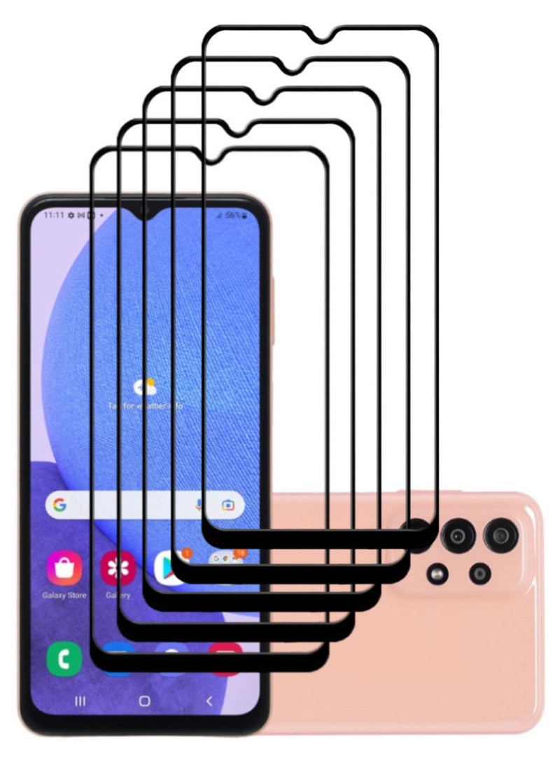 ACLIX 5 Pieces Antistatic ESD Dustproof Premium Quality High Definition Tempered Glass Screen Protector Designed For Samsung Galaxy A23 - Image 1