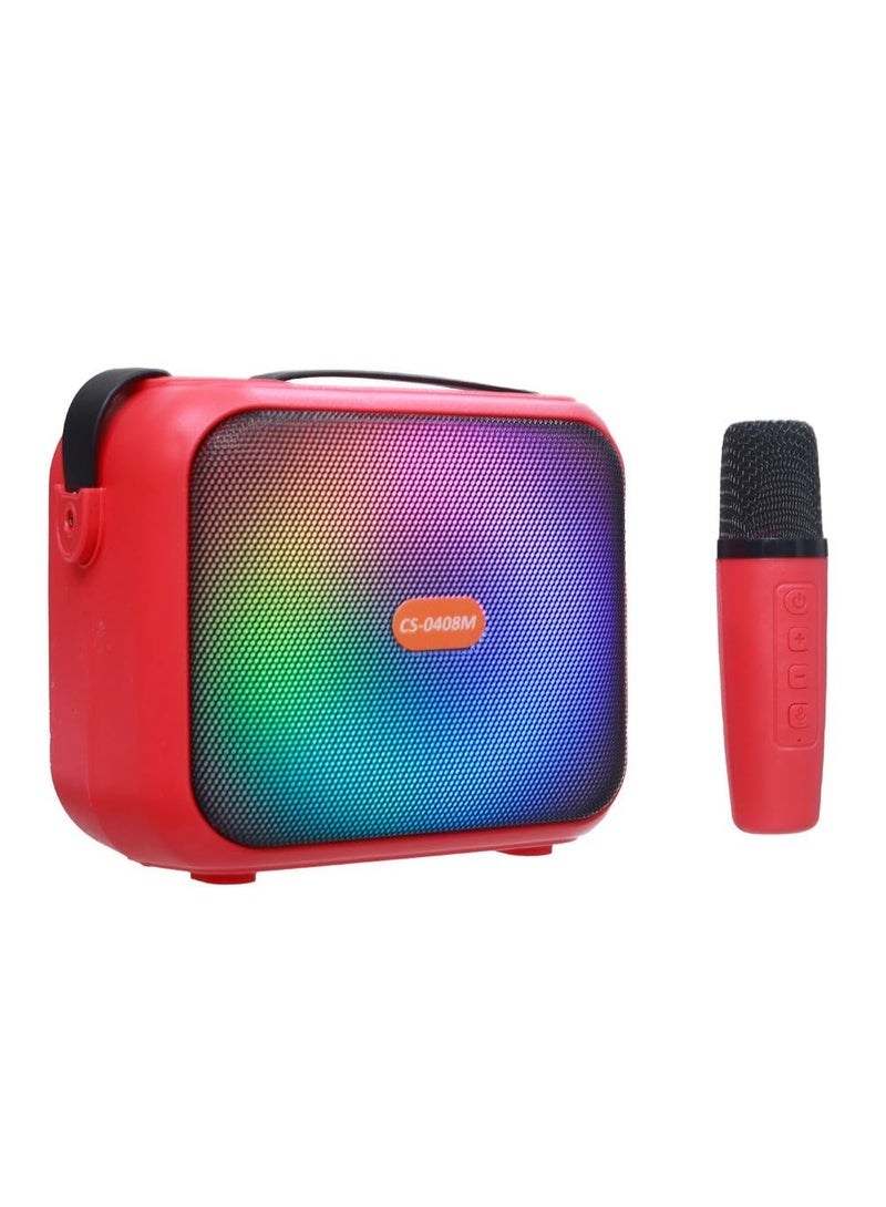 Bluetooth Speaker Wireless Portable, Red CS-0408M - Image 2