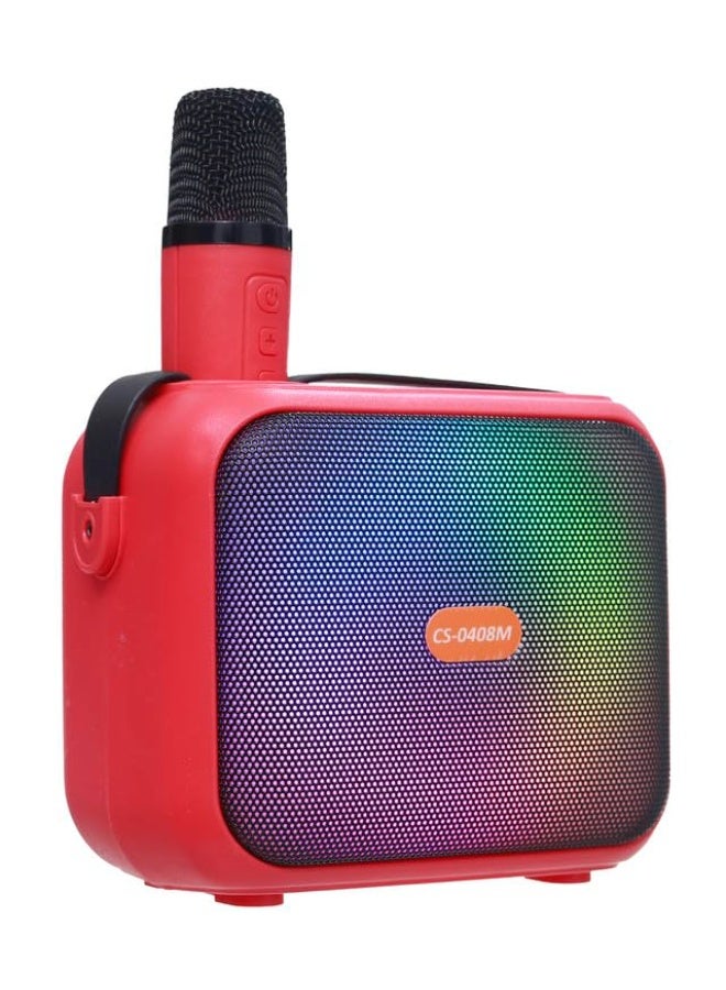 Bluetooth Speaker Wireless Portable, Red CS-0408M - Image 4