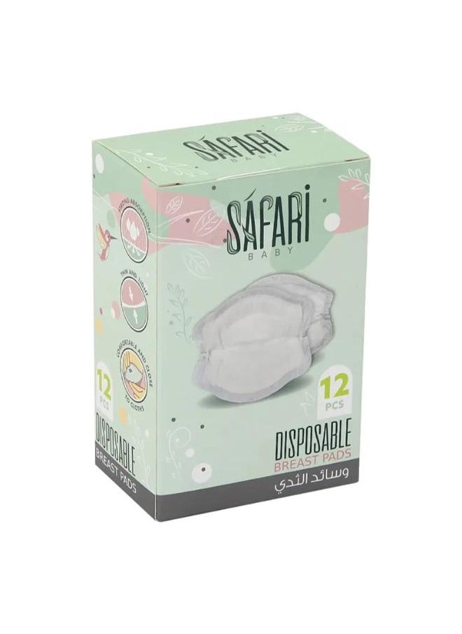 Safari Leakage Breast Pads - Pack of 12 