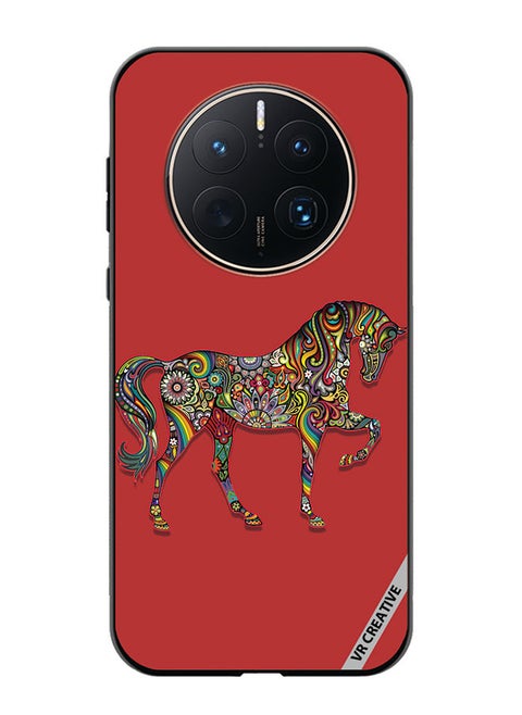 Protective Case Cover For Huawei Mate 50 Pro Horse Design Multicolour