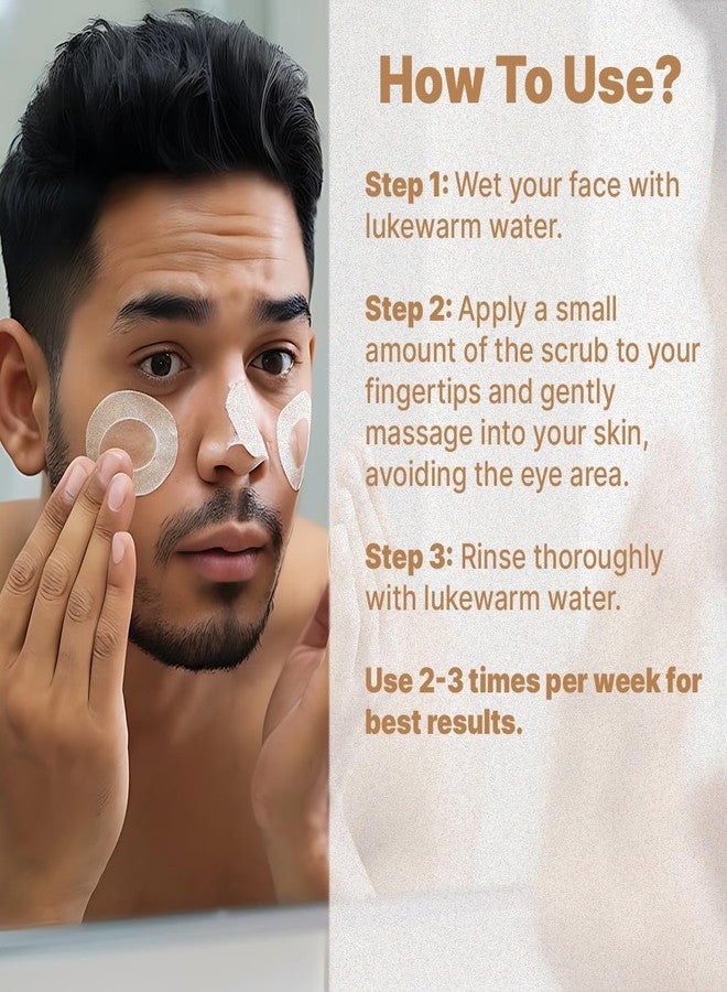 Allman ALL MAN Skin Brightening Face Scrub, Remove Dead Skin Cells, Dark Spots, Hyperpigmentation & Impurities, Gently Exfoliate Skin, with Coffee Exfoliating Granules & Licorice Extrac | 100g - Image 5