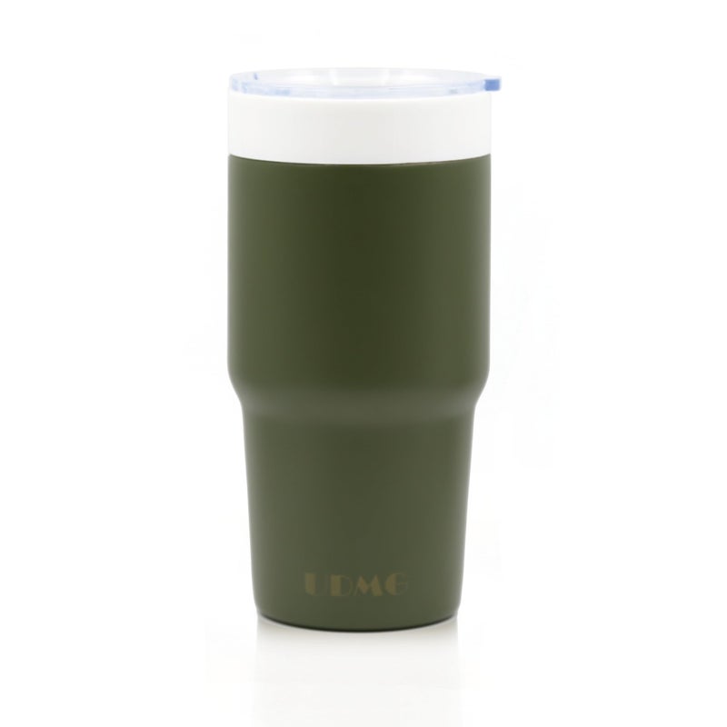 UDMG Ture Ceramic-Lined (Not Coated) Stainless Steel Vacuum Insulated Travel Coffee Tumbler, 16oz for Coffee & Tea On-The-Go (Moss Green) - Image 1
