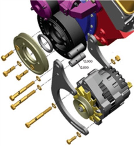 Powermaster - Bracket Billet Aluminum Low Mount for 8162 MTG [BBC] - Image 5