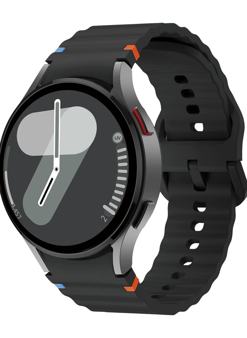 keloray Sport Band Compatible with Samsung Galaxy Watch 7 Band 40mm 44mm,No Gap Soft Silicone Bands For Galaxy Watch 6 5 4 Band 40mm 44mm/Galaxy FE/Watch 6 classic 43mm 47mm/4 classic 42mm 46mm For Women Men - Image 1