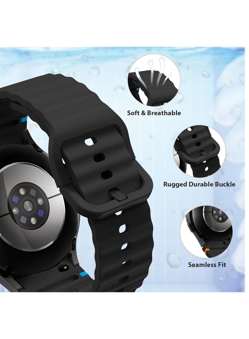 keloray Sport Band Compatible with Samsung Galaxy Watch 7 Band 40mm 44mm,No Gap Soft Silicone Bands For Galaxy Watch 6 5 4 Band 40mm 44mm/Galaxy FE/Watch 6 classic 43mm 47mm/4 classic 42mm 46mm For Women Men - Image 2