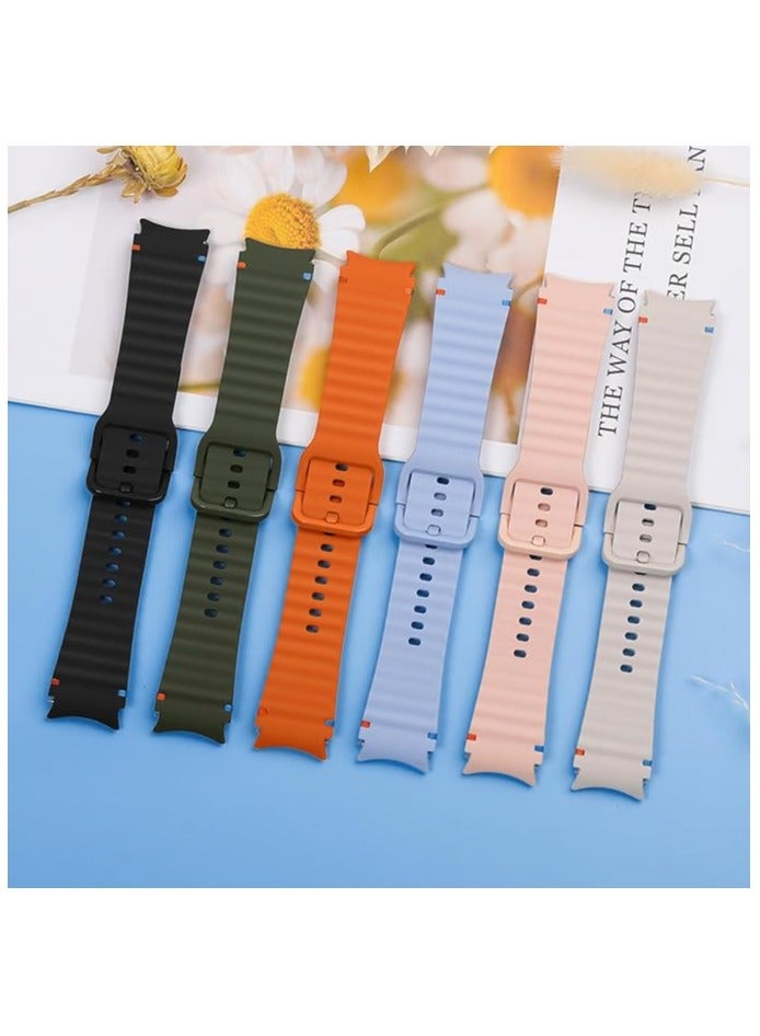 keloray Sport Band Compatible with Samsung Galaxy Watch 7 Band 40mm 44mm,No Gap Soft Silicone Bands For Galaxy Watch 6 5 4 Band 40mm 44mm/Galaxy FE/Watch 6 classic 43mm 47mm/4 classic 42mm 46mm For Women Men - Image 3