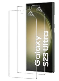 CaseNeo 2 Pack Samsung Galaxy S23 ULTRA Hydrogel Screen Protector (2023) Case Cover Friendly Flexible Film [Fingerprint Reader,Easy to install] Bubble-Free Protection Phone Accessories  - Image 1