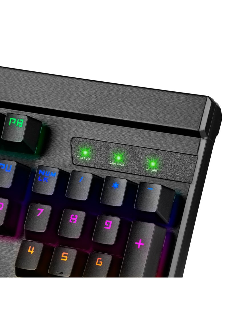 Generic - SVEN KB-G9500 Mechanical programmable keyboard Blue switches - Rainbow With Detachable wrist rest - Image 1