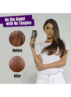 Tangle Angel Pro Rose Gold Detangling Hair Brush Best Detangler Comb For All Hair Types Inc Tangled Thick Long Curly Wet Dry & Damaged Hair Hair Extensions. Gift For Women  - Image 3