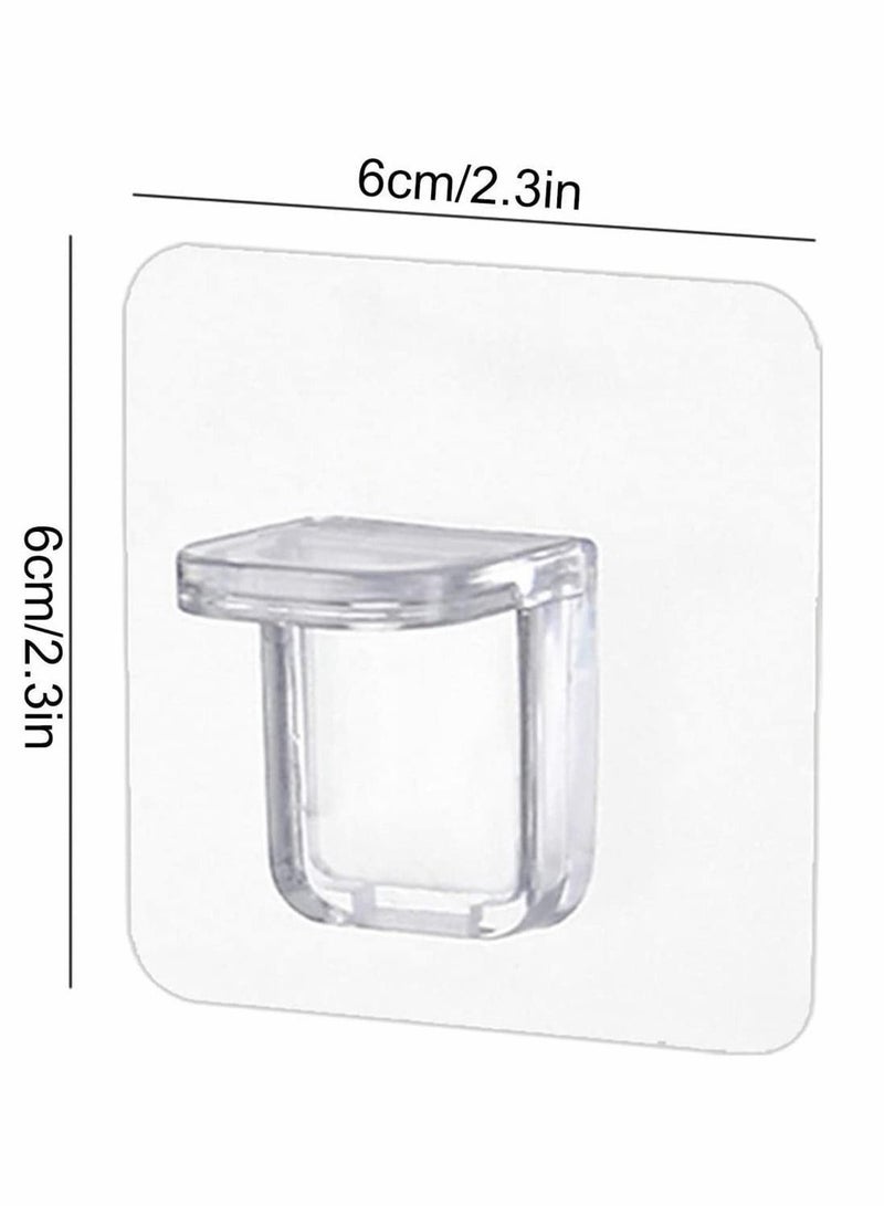 SYOSI Punch Free Shelf Support Peg, 30 pcs Self Adhesive Shelves Clips for Kitchen Cabinet, Book Shelves, Strong Partition Holders Pin, Strong Partition Pin for Closet, Brackets Clapboard Layer - Image 4