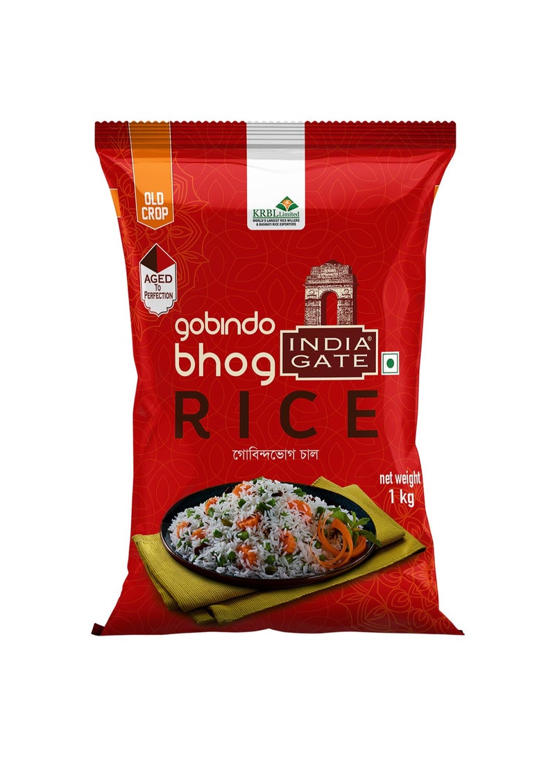 India Gate Raw and Aged gobindobhog Rice 1kg - Image 1