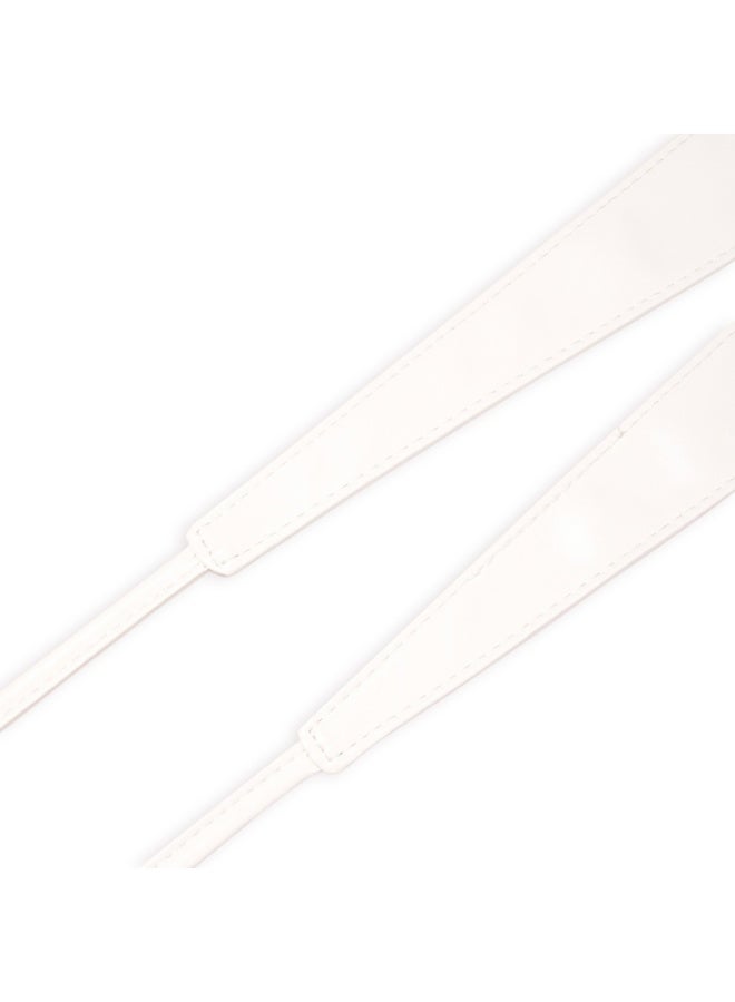 Women's girdle Bow Leather belt Extra long streamer Wide waist wrap all over the girdle（White） - Image 3