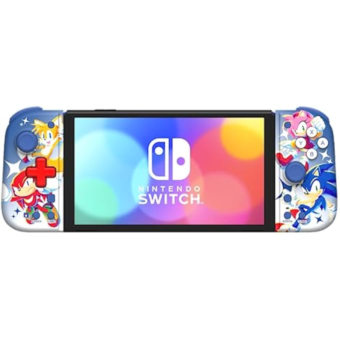 rayihni HORI NINTENDO SWITCH SPLIT PAD COMPACT (SONIC THE HEDGEHOG EDITION) ERGONOMIC CONTROLLER FOR HANDHELD MODE - OFFICIALLY LICENSED BY NINTENDO AND SEGA - Image 1