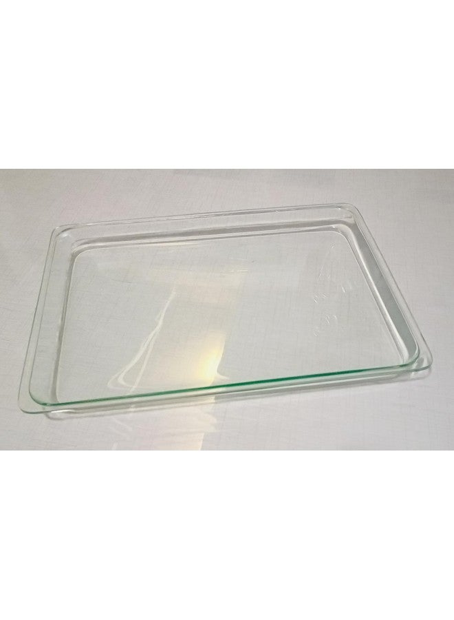 PAUL SONS Hospitality Transparent Acrylic Rectangular Serving Tray Size:13"x9.5" (Pack of 2Pc)