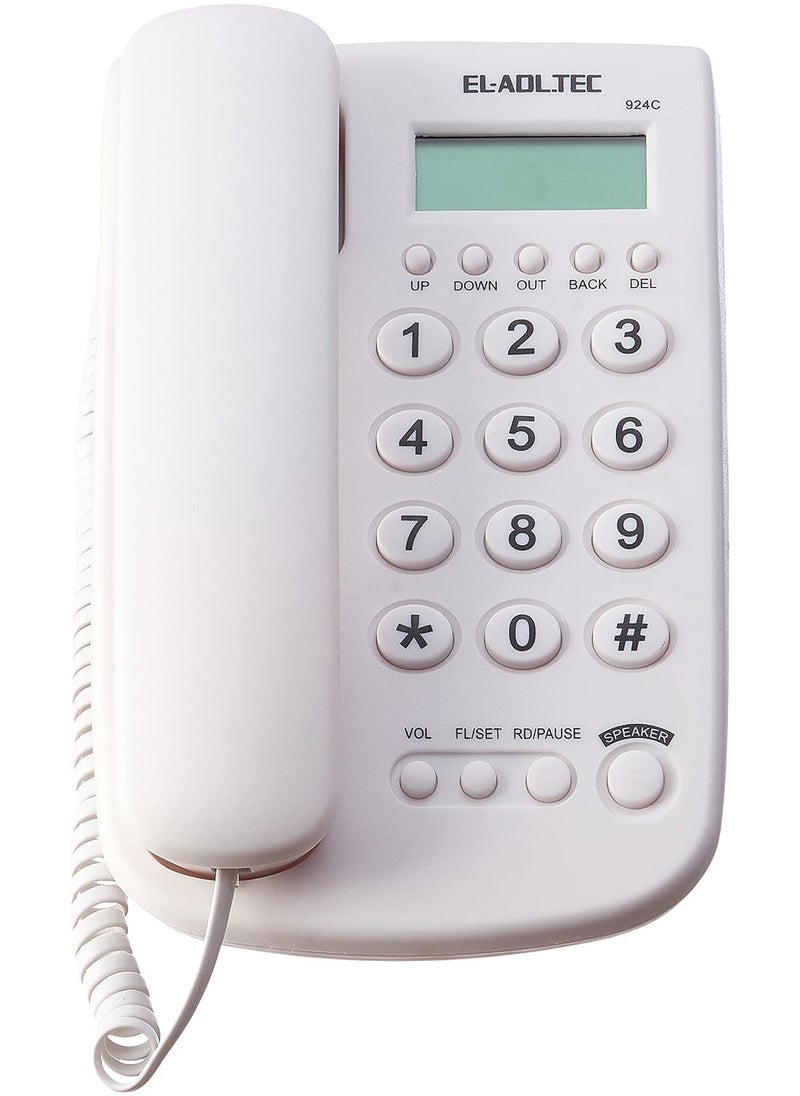 EL-Adl.Tec El Adltech 924C Landline Phone With ID Number,Speaker Phone,16 Ringer Melodies,Alarm Clock  - Image 2