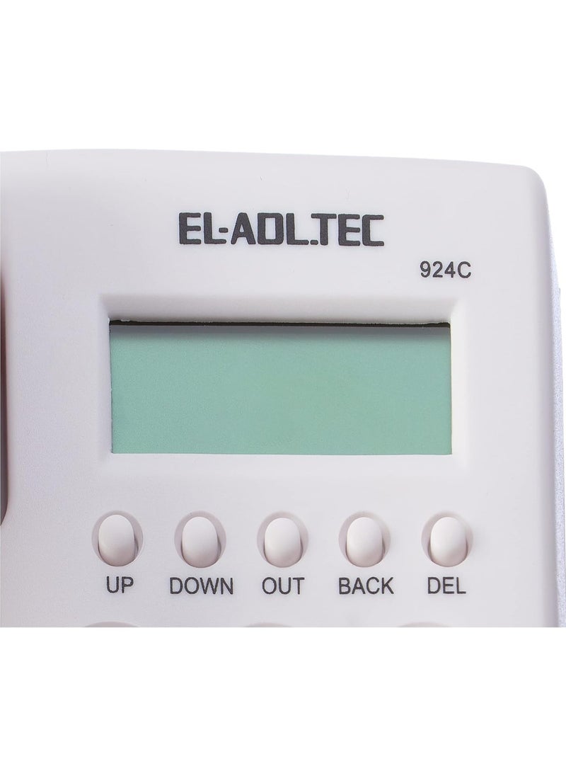 EL-Adl.Tec El Adltech 924C Landline Phone With ID Number,Speaker Phone,16 Ringer Melodies,Alarm Clock  - Image 3