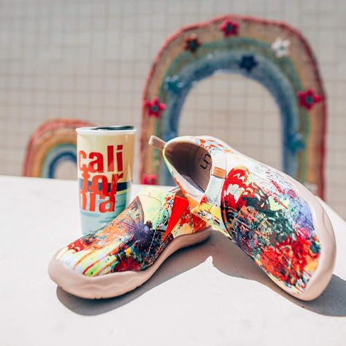 UIN Women's Art Painted Canvas Slip-On Shoes Fashion Ladies Travel Shoes Butterfly (7) - Image 2