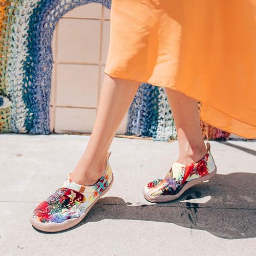 UIN Women's Art Painted Canvas Slip-On Shoes Fashion Ladies Travel Shoes Butterfly (7) - Image 3