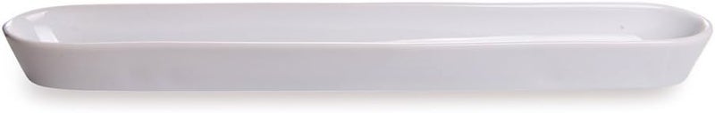 Restaurantware Siluro 12 Inch Olive Tray 1 Narrow Olive Plate  MicrowaveSafe OvenSafe White Porcelain Narrow Serving Tray ChipResistant For Olives Or Cheeses - Image 2