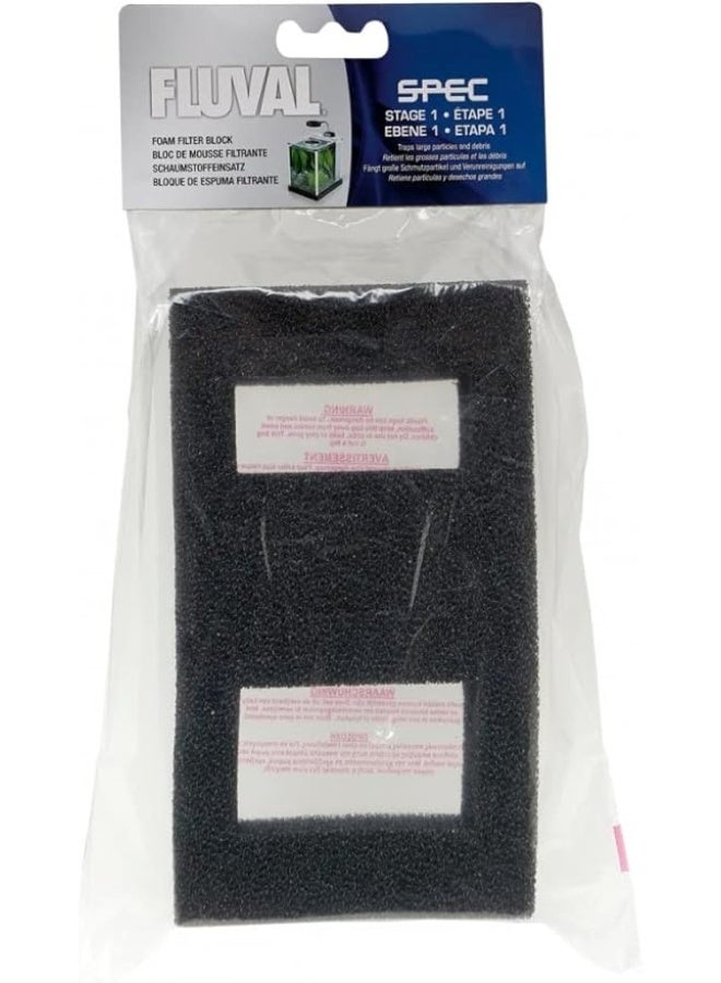 Fluval Spec Foam Filter Block, Replacement Aquarium Filter Media, A1376, Large Breeds