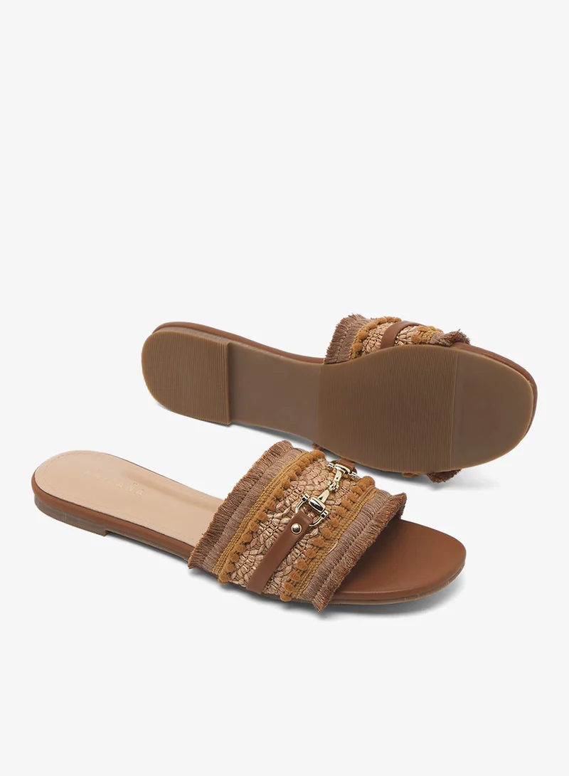 Khizana  Textured Flat Sandals for Women | Best Price UAE