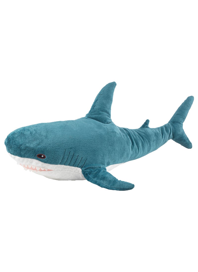 Generic Soft Toy Shark - Large Plush Stuffed Animal, Grey and White, Super Soft and Cuddly, Ideal for Children's Playroom or Bedroom Décor, IKEA Kids' Collection 