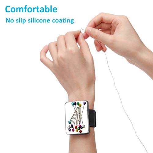 Coitak 3 PCS Magnetic Pin Holder Wrist Band, Magnetic Wrist Sewing Pincushion with Wristband for Sewing - Image 3