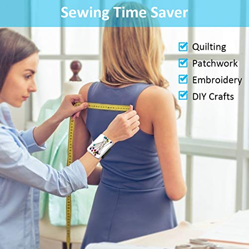 Coitak 3 PCS Magnetic Pin Holder Wrist Band, Magnetic Wrist Sewing Pincushion with Wristband for Sewing - Image 5