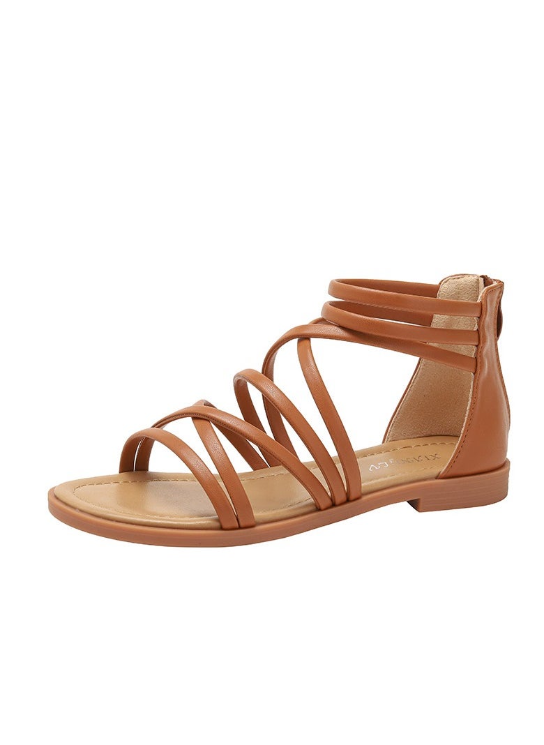 SIKETU 2025 Summer New Fashionable Women's Casual Versatile Flat Sandals  - Image 1